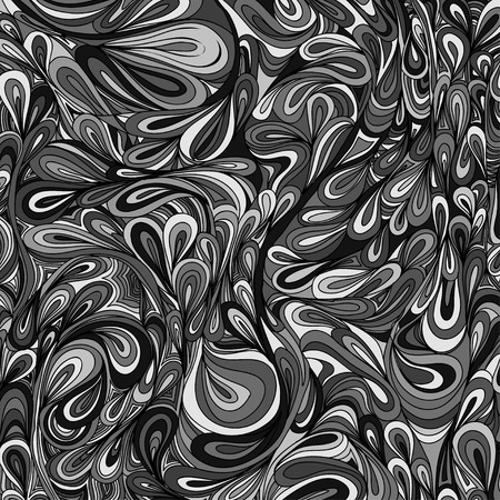 Monochrome striped and leaf background. Vector illustrationのイラスト素材