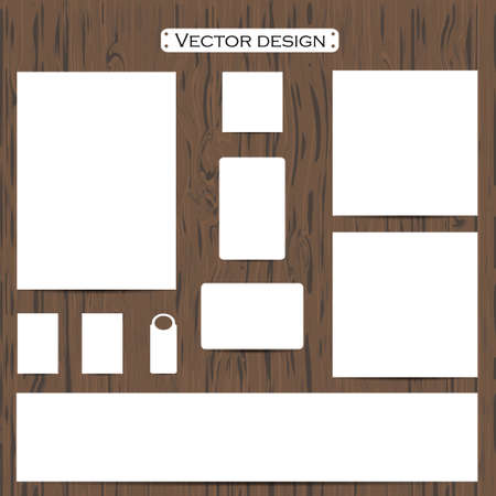 Vector blank paper template on a background. のイラスト素材