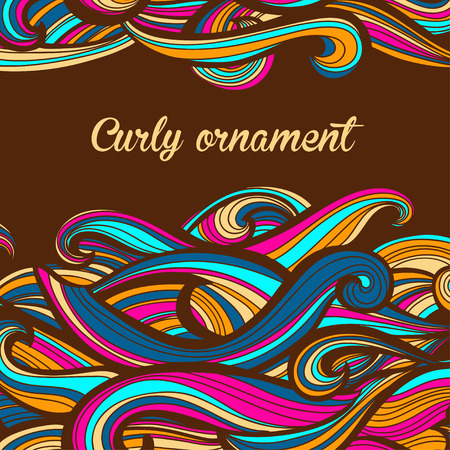 Curl abstract patternwith multicolored waves. Vector illustration. EPSのイラスト素材