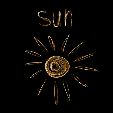 Colorful neon Sun - Abstract Vector object on a background. EPSのイラスト素材