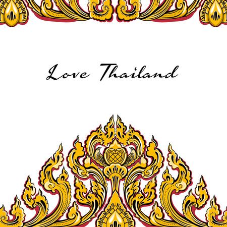 Vector thai floral decorative ornament. EPS illustrationのイラスト素材