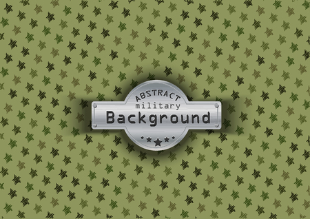 Camouflage military pattern with stars background. Vector illustration のイラスト素材