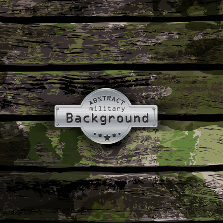 Camouflage military pattern  with wood background. Vector illustration, EPSのイラスト素材