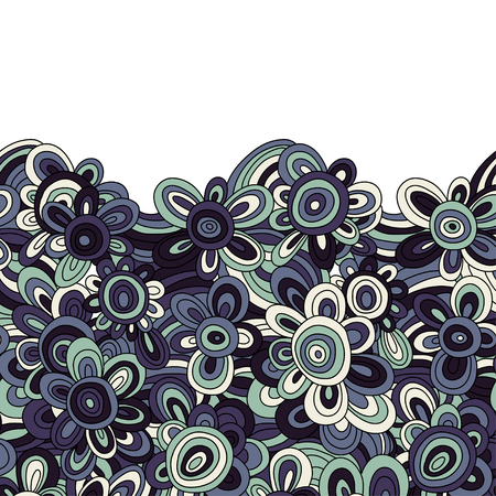 vector floral pattern. For easy making seamless pattern just drag all group into swatches bar, and use it for filling any contours. EPSのイラスト素材