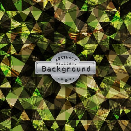 Camouflage military triangle pattern background. のイラスト素材