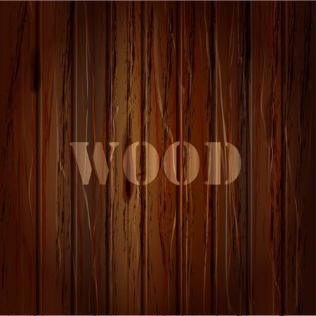 wood texture. vector background with text.のイラスト素材