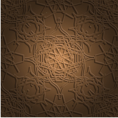 Background with seamless pattern in Islamic style. Vectorのイラスト素材