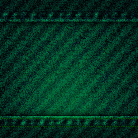 Vector green jeans texture illustration. EPS 10.のイラスト素材