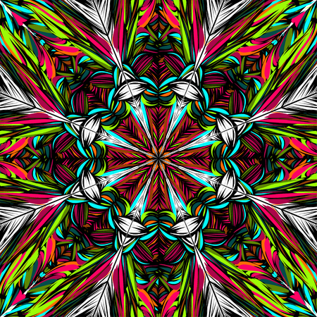 Set of Ornament round mandalas. Geometric circle element made in vector. Perfect set for any other kind of design, birthday and other holiday, kaleidoscope, medallion, yoga, india, arabic.のイラスト素材