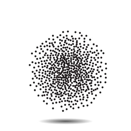 Abstract Halftone Design circle Elementsのイラスト素材