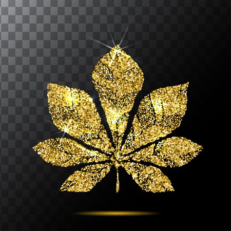 Vector chestnut leaf or Red plate emblemのイラスト素材