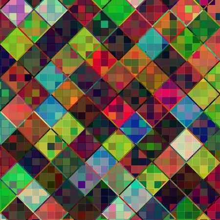 Vector square multicolor mosaic background.のイラスト素材