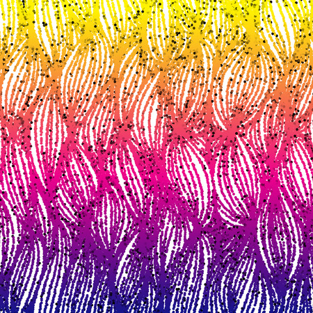 Abstract hand-drawn waves pattern, wavy background halftone.のイラスト素材