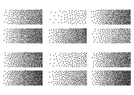 Halftone of vector blocks set illustration backgroundのイラスト素材