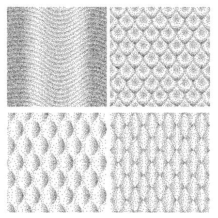 Halftone vector shapes illustration pattern background.のイラスト素材