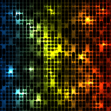 vector striped and circle shiny glowing multicolored background.のイラスト素材
