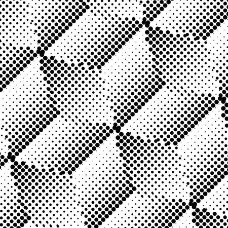Halftone monochrome vector illustration backgroundのイラスト素材