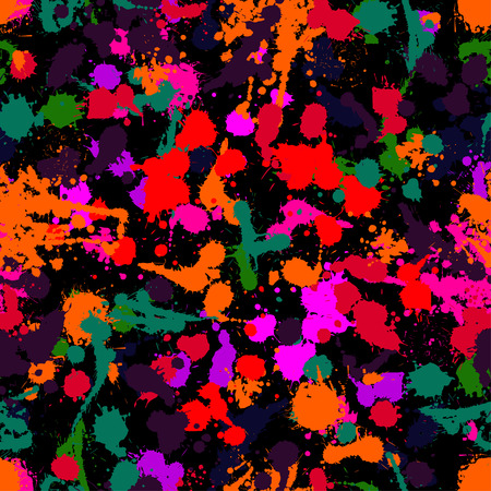 Vector ink pattern blots.Black blot on a white background.のイラスト素材