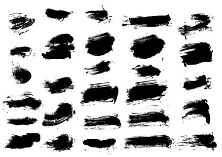 detail brush paint stroke collection. vectorのイラスト素材