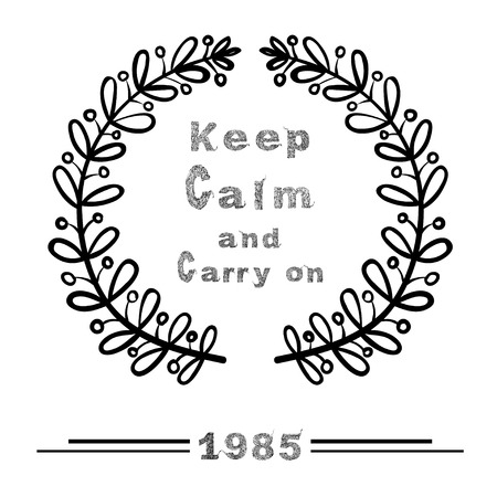 KEEP CALM and CARRY ON illustrationのイラスト素材