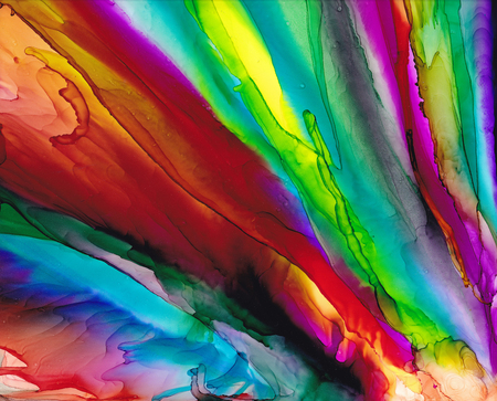 High quality . Alcohol ink modern abstract painting, contemporary details art.の写真素材