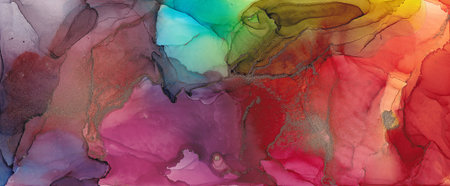 Alcohol ink multicolor texture. Fluid ink abstract background. art for designの写真素材