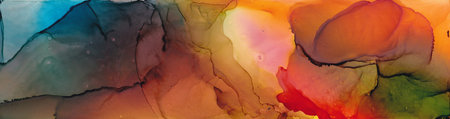 Alcohol ink multicolor texture. Fluid ink abstract background. art for designの写真素材