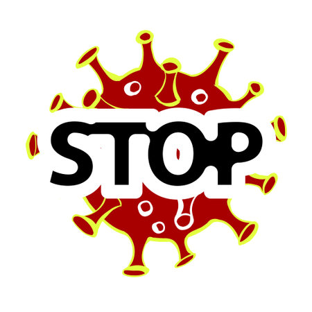 Corona Virus cell on white background. 2019-nCoV. Vector illustration for science and medical useのイラスト素材