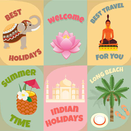 Happy holidays in Indiaのイラスト素材