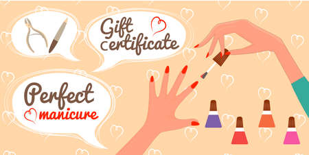 Gift Certificate Perfect Manicure Nail Salonのイラスト素材