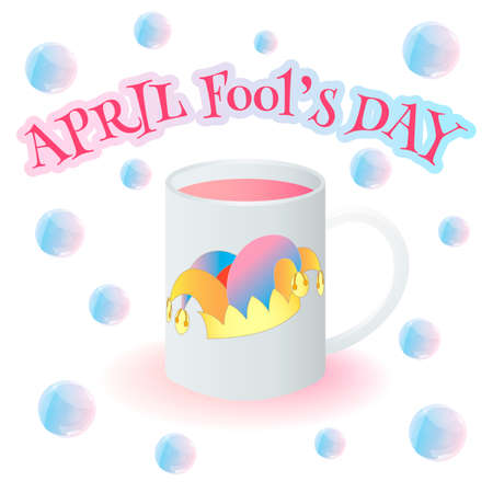 April Fool's Day Card. Vector Illustraton EPS10.のイラスト素材