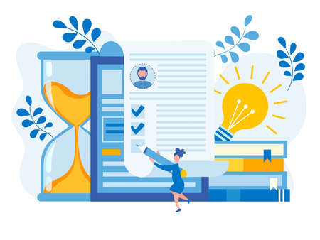 Recruitment, people resources HR management. Interview, search for employees. vector illustrationのイラスト素材