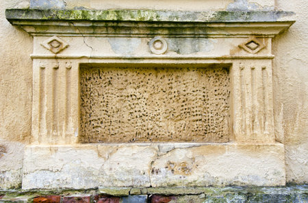 historical ornamental wall background and textureの写真素材