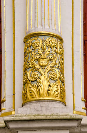 ornamental column fragment in Belgium, Bruggeの写真素材