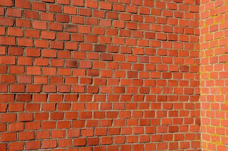 historical red bricks wall background and texture