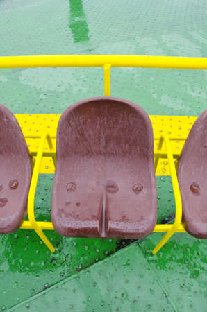 sea ferryboat seats constructionの写真素材