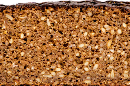 various grains ecological black bread sliceの写真素材