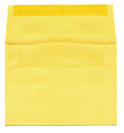 isolated on white yellow envelope