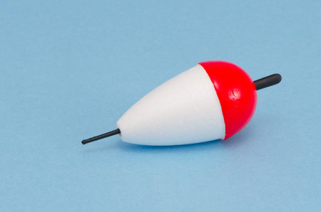 red and white float on azure background