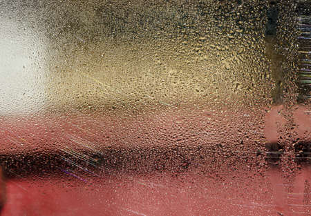 dewy and blur window glass backgroundの写真素材