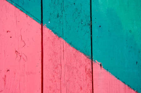 red and green painted boards backgroundの写真素材