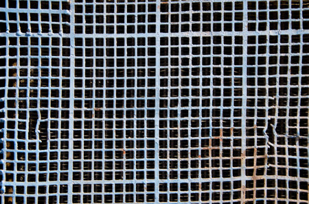 old and aged metal grid background and texture