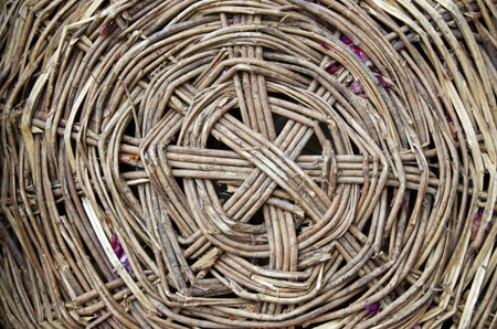 wicker wooden old background and texture
