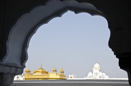 Sikh gurdwara Golden Temple (Harmandir Sahib). Amritsar, Punjab, Indiaの写真素材