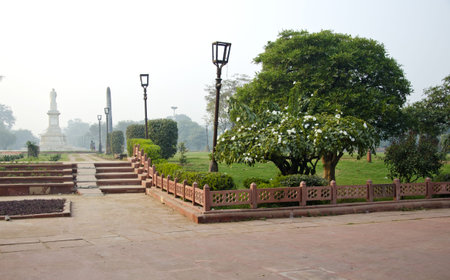beautiful park landscape in Agra city, India