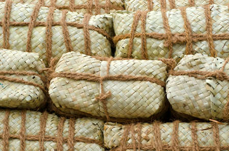 package stack in asia streetの写真素材