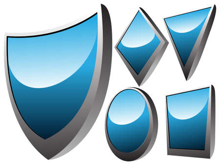 mirror badges setのイラスト素材