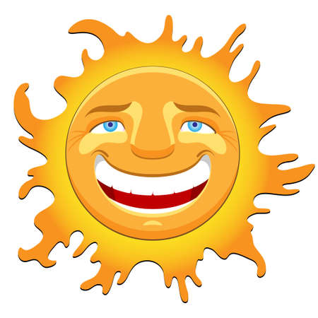 cheerful sunのイラスト素材