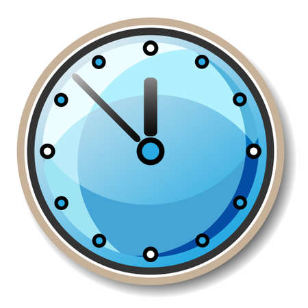 blue clockのイラスト素材