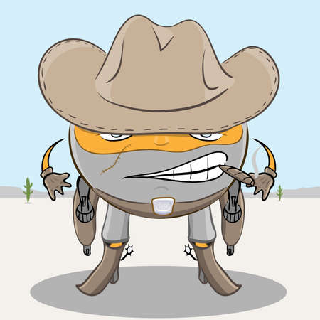 wild west scarface ballのイラスト素材